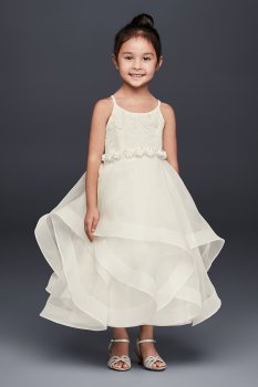 Lace and Tulle Flower Girl Dress with Full Skirt WG1371