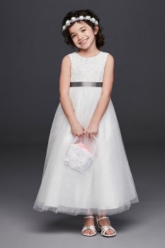 Tulle and Lace Flower Girl Dress with Heart Cutout RK1384