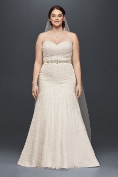 As Is Allover Lace Mermaid Plus Size Wedding Dress AI13030129