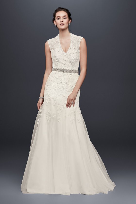 Cap Sleeve Lace Wedding Dress MS251005 [MS251005]