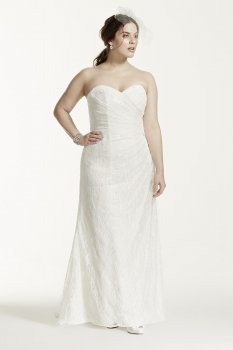 Strapless Lace Over Satin Plus Size Wedding Dress Collection 9WG3263