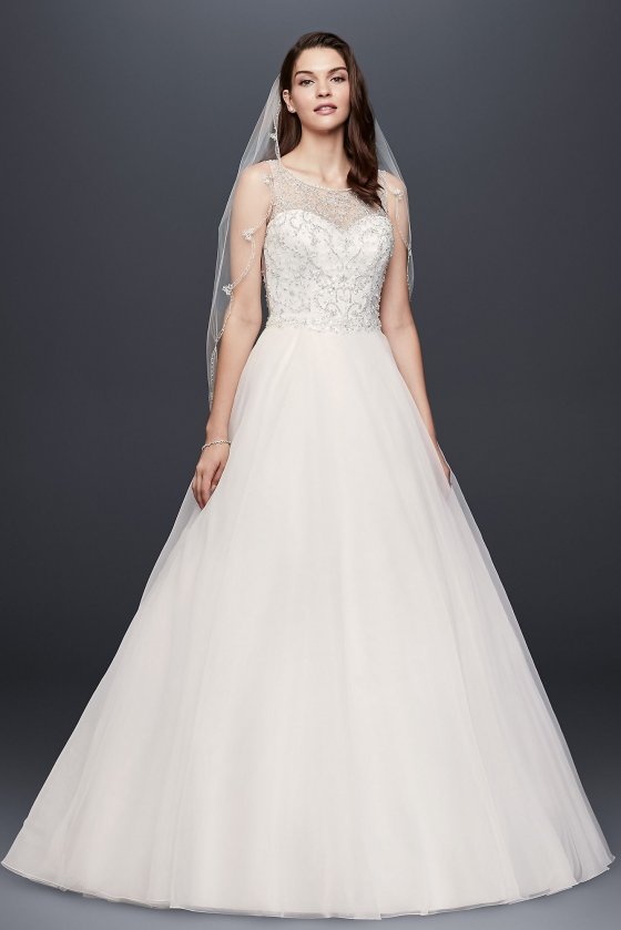 Beaded Organza Ball Gown Wedding Dress Collection WG3866 [WG3866]
