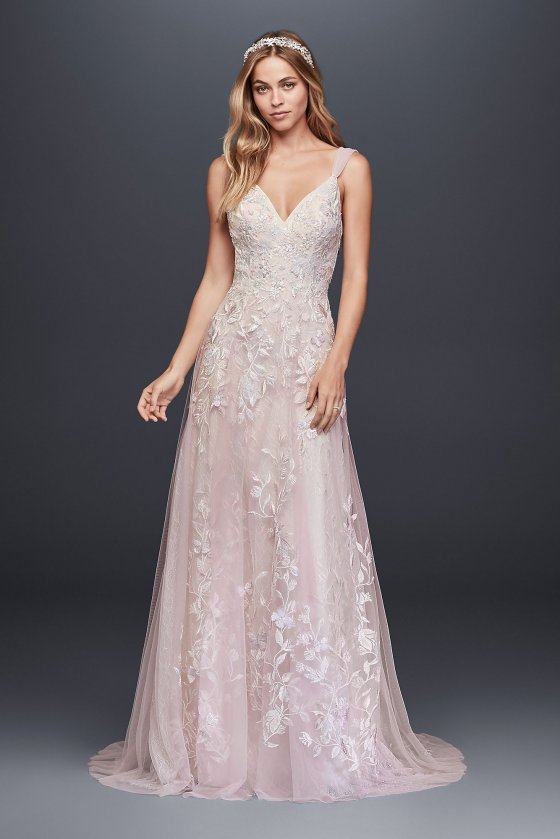 Butterfly Appliqued Tulle A-Line Wedding Dress MS251187 [MS251187]