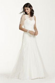 Illusion Neck Wedding Dress with Deep V Back Collection MK3718