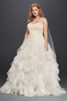Organza Ruffle Skirt Wedding Dress 8CWG568