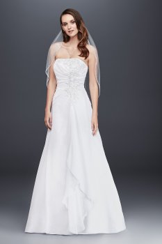 Chiffon A-line Wedding Dress with Side Draping Collection V9409