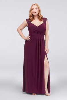 Plus Size 1407XW Style Mother of the Bridal Jersey Dress
