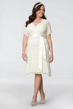 Lace Confections Plus Size Short Wedding Dress 19120902