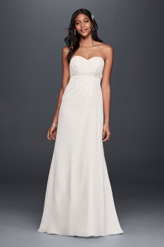 A-Line Wedding Dress with Beaded Empire Waist Collection OP1301
