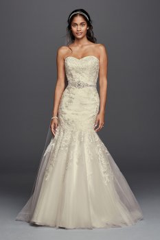 Jewel Lace Wedding Dress with Sweetheart Neckline WG3800