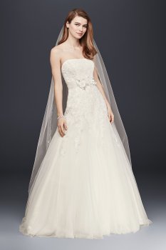Tulle Lace Wedding Dress with All Over Beading Collection NTV3469
