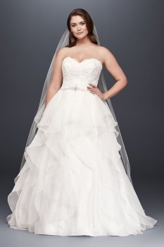 Lace and Organza Plus Size Ball Gown Wedding Dress Collection 9WG3830