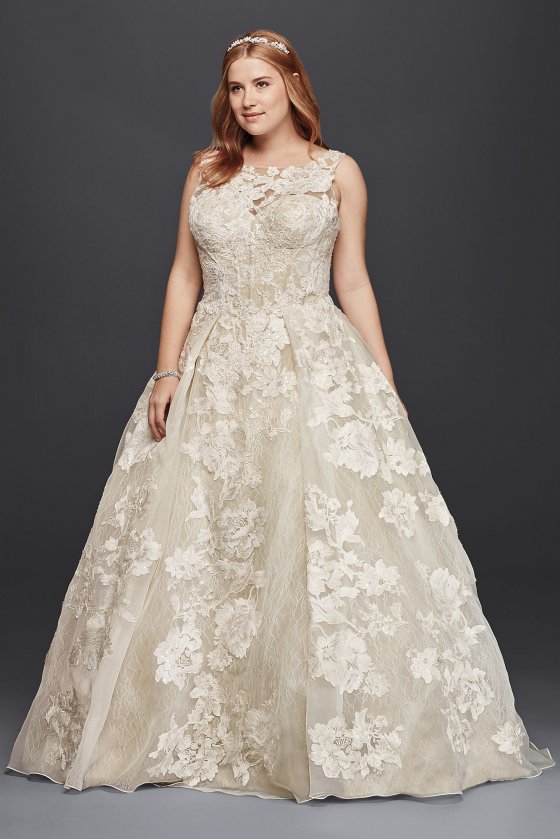 Tank Lace Wedding Dress with Beads 8CWG658 [8CWG658]