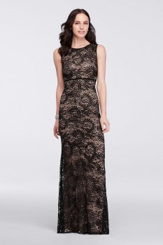 Long Sleeveless Sequin Lace Dress Nightway 21346