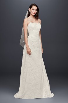 Burnout Floral Organza A-Line Wedding Dress WG3887