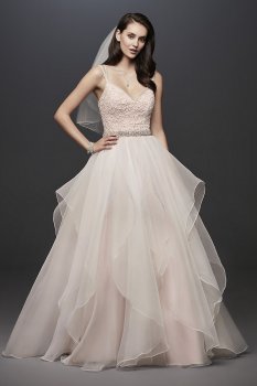 Double Strap Garza Ball Gown Wedding Dress Collection NTWG3903