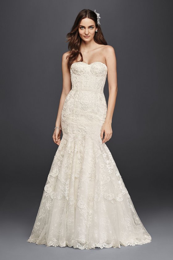 Corset Bodice Mermaid Lace Wedding Dress SWG755 [SWG755]