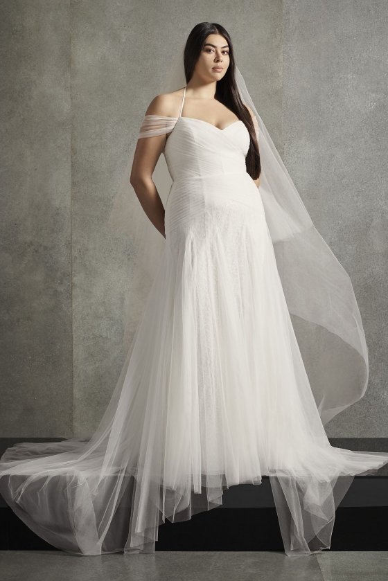 Halter Plus Size 8VW351510 Style White Wedding Dress [8VW351510]
