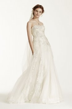Tulle Wedding Dress with 3D Flowers MS251115