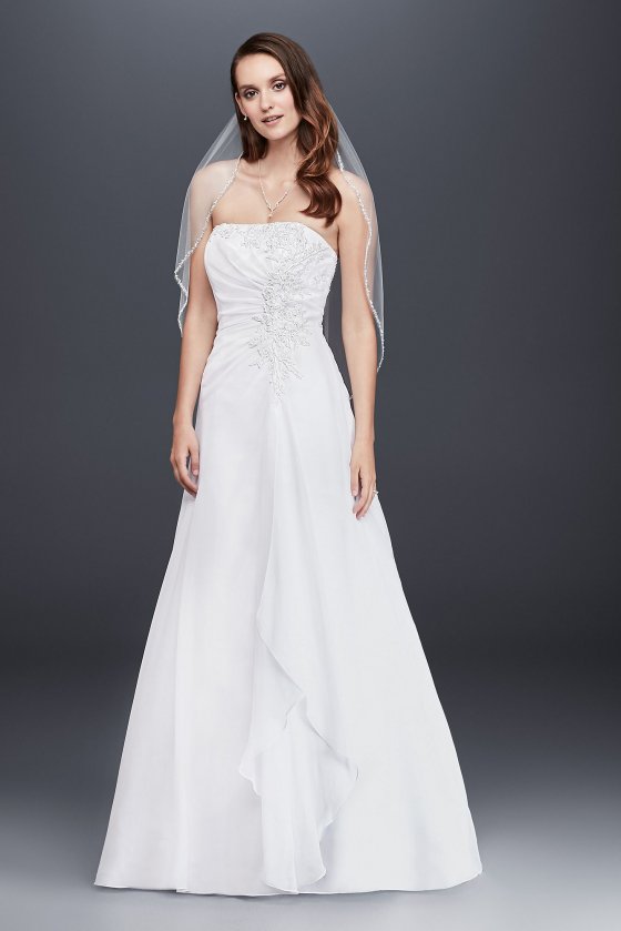 Chiffon A-line Wedding Dress with Side Draping Collection V9409 [V9409]