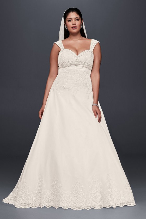 Plus Size Wedding Dress with Removable Straps Jewel 9WG3838