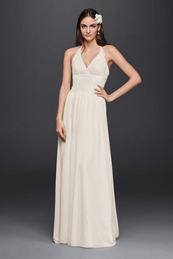 Lace Halter Wedding Dress WG3819
