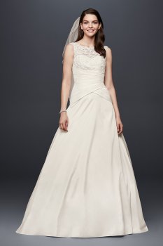Illusion Lace and Draped Taffeta Wedding Dress Collection OP1332