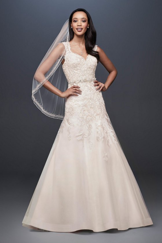 Tulle Cap Sleeve Mermaid Wedding Dress Collection WG3911 [WG3911]