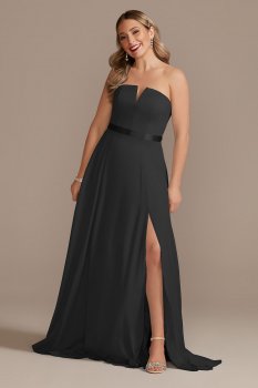 Georgette V-Wire Bridesmaid Dress with Corset Back Galina Signature GS290021