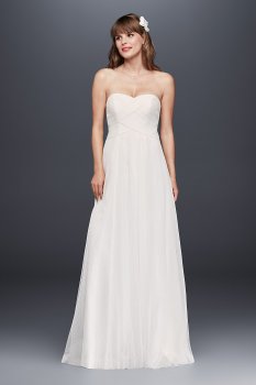 Swiss Dot Tulle Empire Waist Soft Wedding Gown WG3438