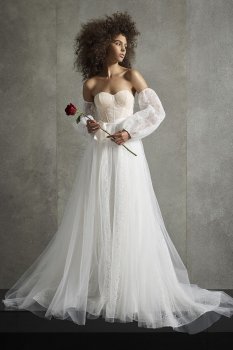 Dutch Lace Corset Wedding Dress SLVW351548