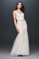 Long Mermaid Lace Bridal Gown MS251198 With Cross-Back