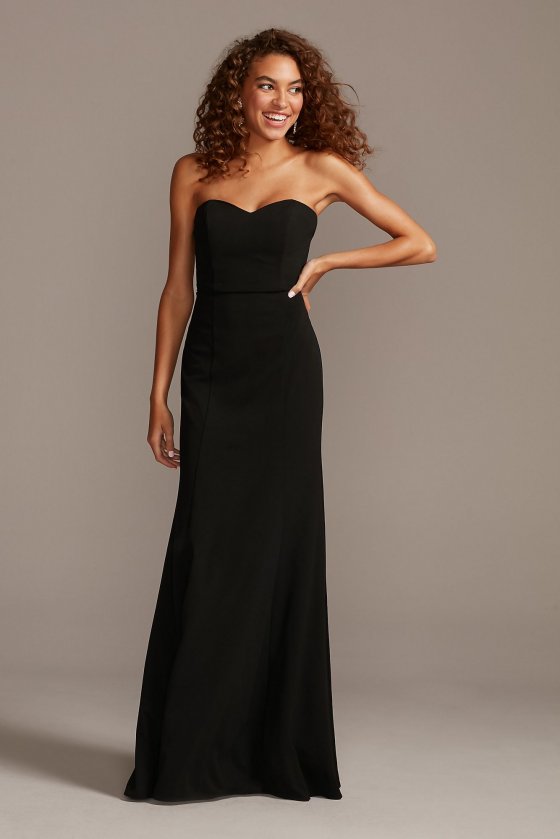 Sweetheart Strapless Stretch Crepe Dress DS270075 [DS270075]