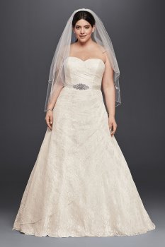 Allover Lace Plus Size A-Line Wedding Dress Collection 9WG3805