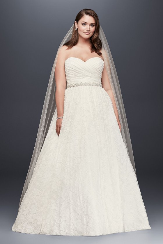 Lace Sweetheart Plus Size Ball Gown Wedding Dress Collection 9WG3829 [9WG3829]