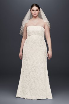 Lace Empire Waist Plus Size Wedding Dress 9S8551