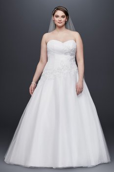 Tulle Plus Size Wedding Dress Lace Applique Collection 9WG3740