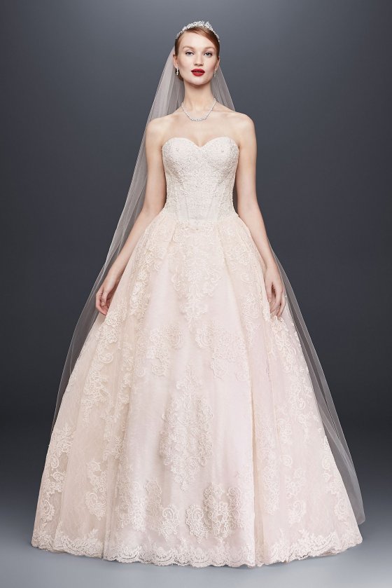 Wedding Ball Gown with Lace Appliques CWG749