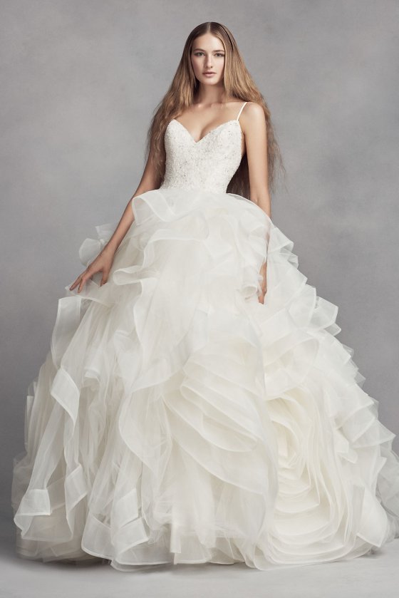 Organza Rosette Wedding Dress VW351371 [VW351371]