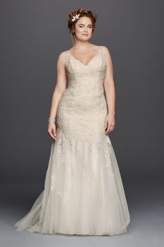 Illusion Tank Wedding Dress 8MS251150