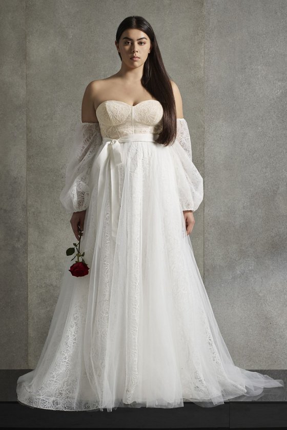 Corset Lace Tall Wedding Dress 4XLSLVW351548