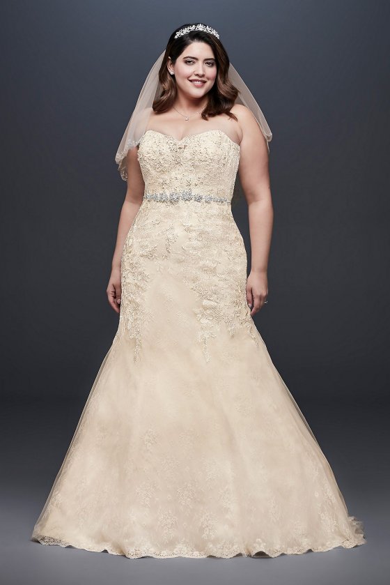 Beaded Lace Plus Size Mermaid Wedding Dress Collection 9WG3909 [9WG3909]