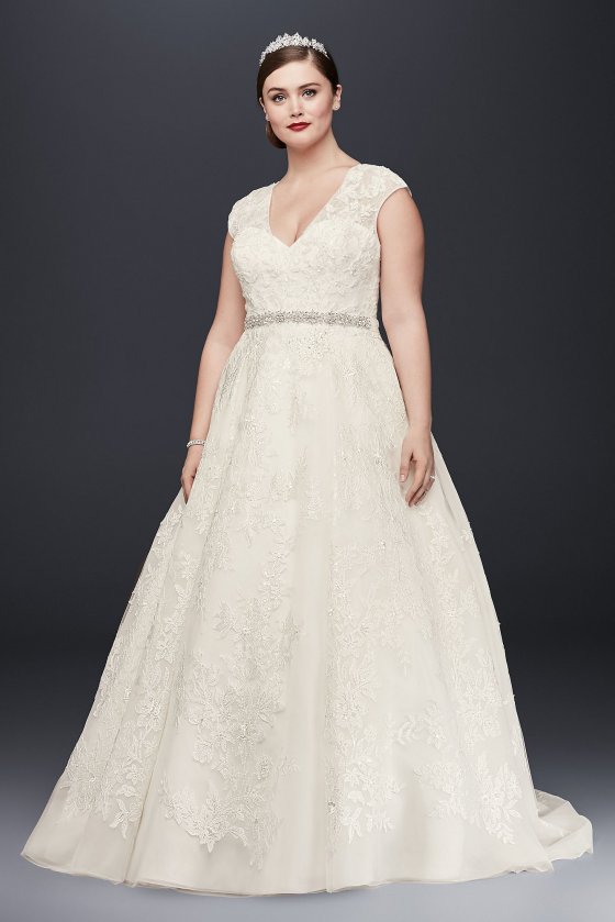 Plus Size Ball Gown Wedding Dress 8CWG748 [8CWG748]
