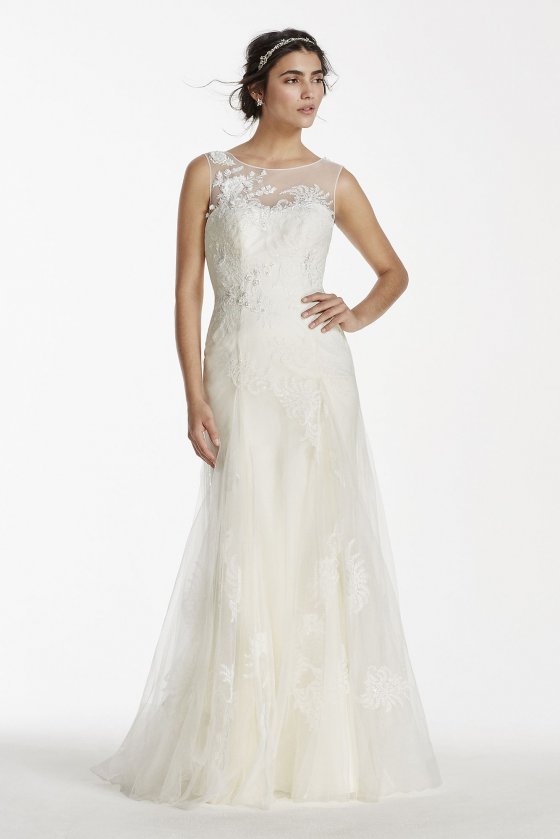 Tank Tulle Wedding Dress with Beads MS251114 [MS251114]