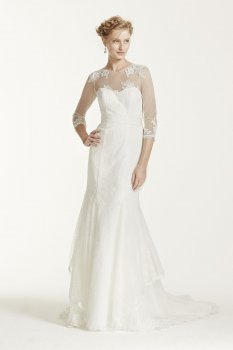 Wedding Dress with Illusion Sleeves MS251089