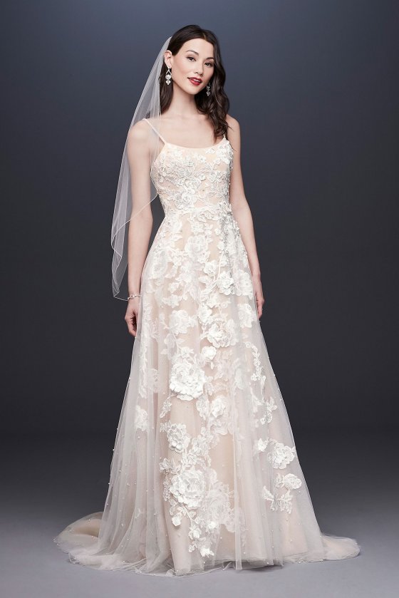 Organza A-Line Wedding Dress with Ballerina Bodice CWG811 [CWG811]