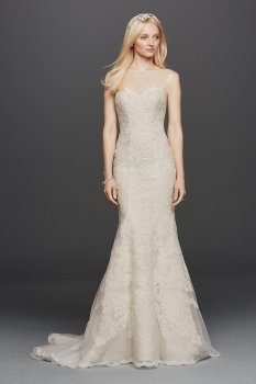 Sleeveless Lace Mermaid Wedding Dress CWG736