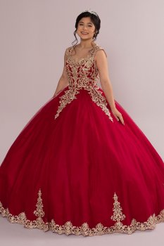Metallic Lace and Tulle Quince Dress with Keyhole Fifteen Roses FR2104