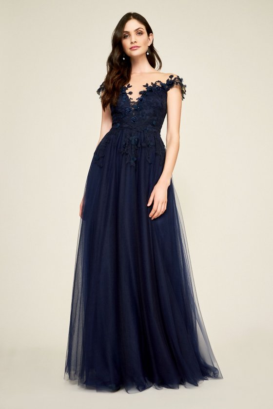 Clover Floral Applique Gown BBW18028L [BBW18028L]