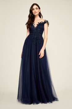 Clover Floral Applique Gown BBW18028L